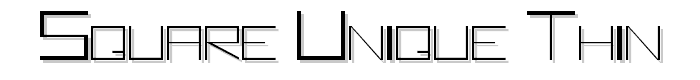 Square Unique Thin font